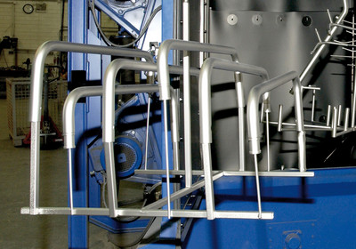 Here the JuCad trolleys get their beautiful satin finish.