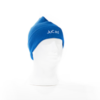 JuCad_winter_hat_blue_with_white_logo_JM-BW