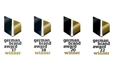 Le German Brand Award est un prix récompensant les marques à succès en Allemagne et est particulièrement convoité, car il confère une grande crédibilité à la qualité de la marque. Le German Brand Award est un prix récompensant les marques à succès en Allemagne et est particulièrement convoité, car il confère une grande crédibilité à la qualité de la marque.