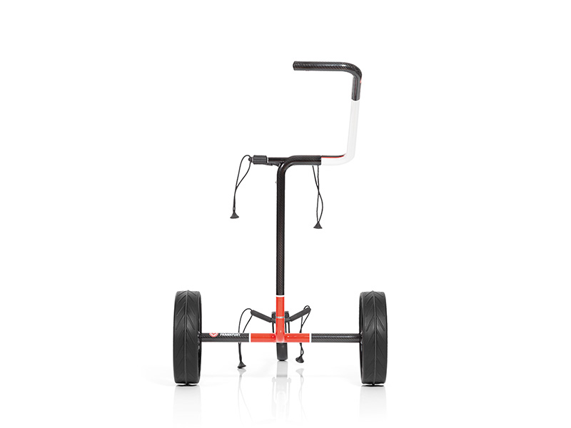 JuCad Carbon Caddy 3-rädrig, Design EINTRACHT FRANKFURT, schwarze Felgen