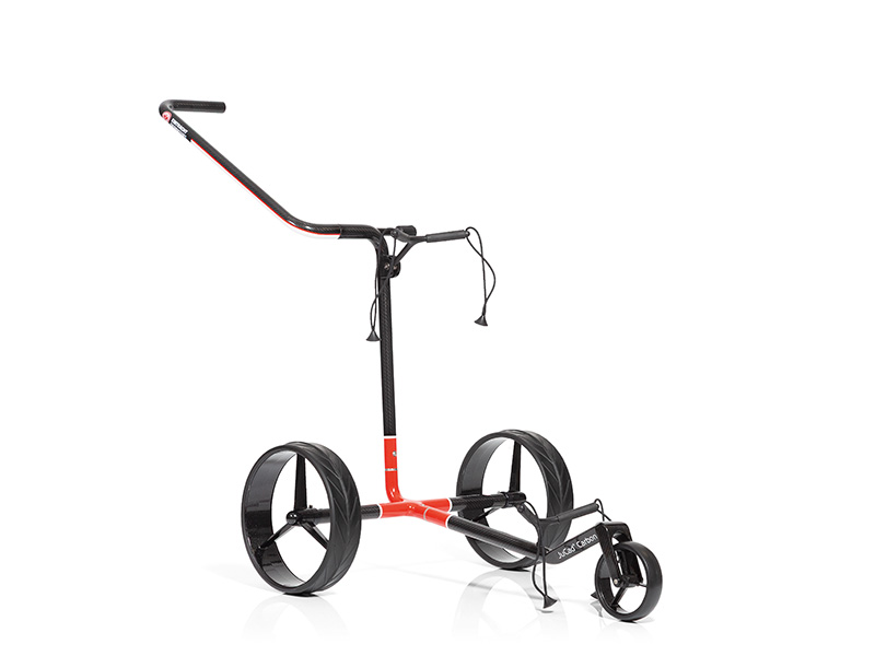 JuCad Carbon Caddy 3-rädrig, Design EINTRACHT FRANKFURT, schwarze Felgen