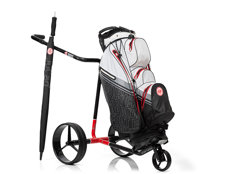 JuCad Golfschirm mit Schirmstift, Design EINTRACHT FRANKFURT, schwarz