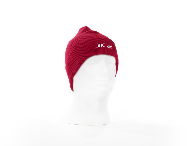 red with white logo