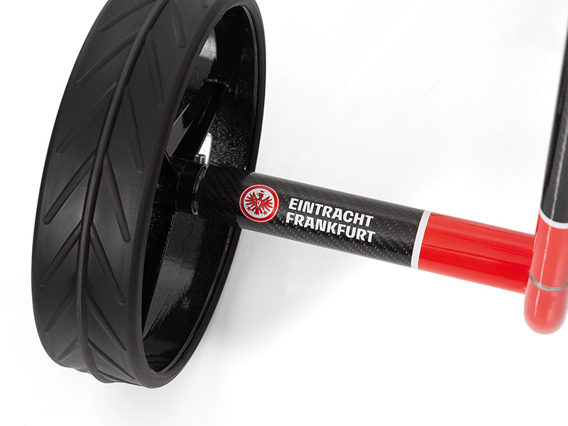 JuCad Carbon Travel 3.0, Design EINTRACHT FRANKFURT, schwarze Felgen, mit Drehschalter