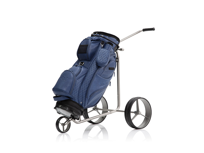JuCad Titan manual trolley, 3-wheel version with example JuCad bag Style dark blue (Not included in delivery.)