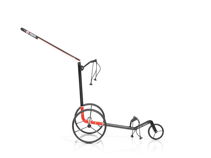 JuCad Carbon Caddy 3-rädrig, Design EINTRACHT FRANKFURT, schwarze Felgen