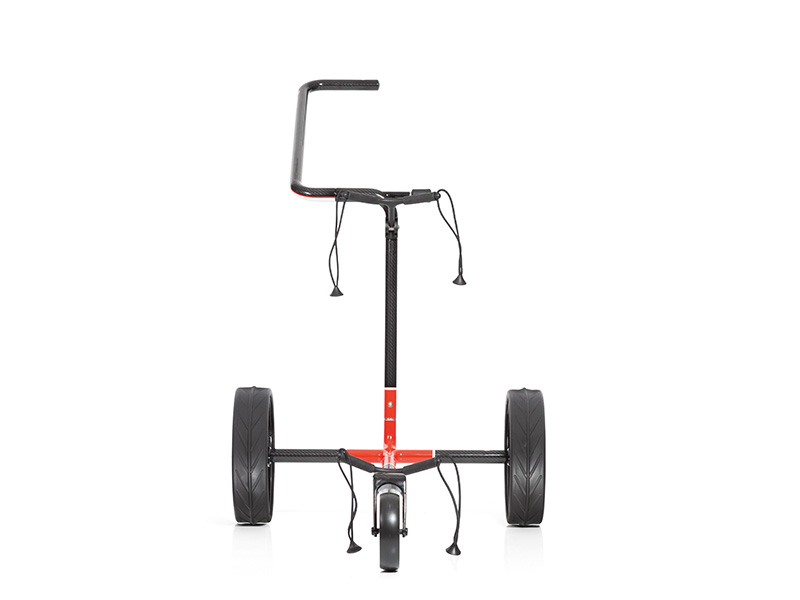 JuCad Carbon Caddy 3-rädrig, Design EINTRACHT FRANKFURT, schwarze Felgen