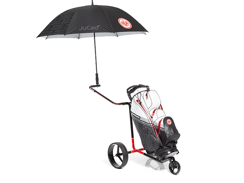 JuCad Golfschirm mit Schirmstift, Design EINTRACHT FRANKFURT, schwarz