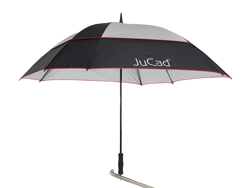 JuCad-windproof-umbrella_black-silver-red_-on-the-trolleyR9Cip1x0fvxZA JSWP-SIM - Černá-stříbrná-červená