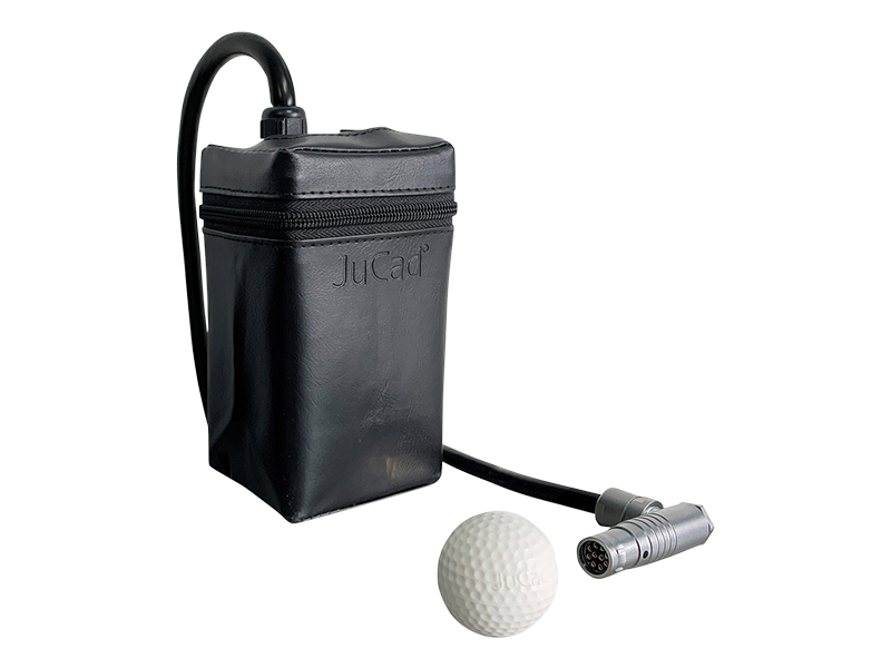 Powerpack_Ballweiss_danebenJZzaBoB9luZYW Balle de protection pour batterie JuCad avec connecteur standard (forme ronde)