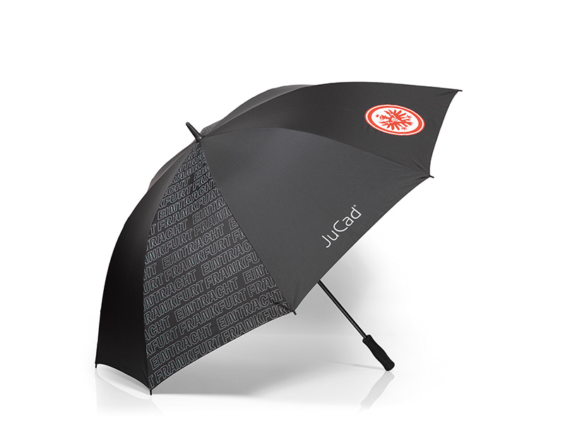 JuCad Schirm ohne Schirmstift, Design EINTRACHT FRANKFURT, schwarz