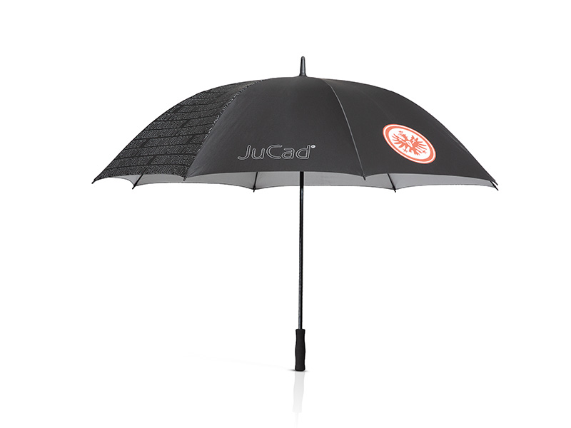 JuCad Schirm ohne Schirmstift, Design EINTRACHT FRANKFURT, schwarz