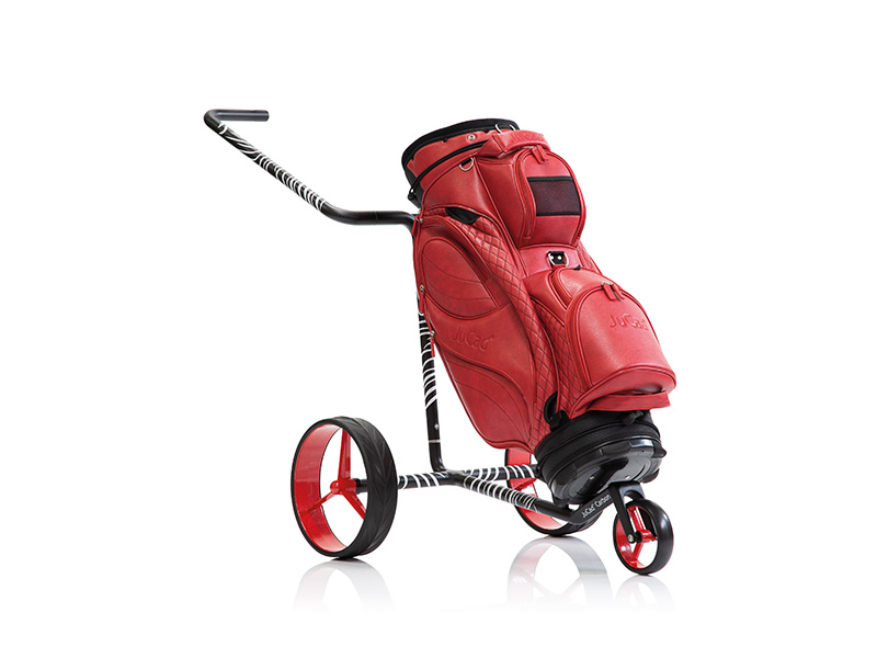 JuCad_Carbon_Zebra_with_red_rims and JuCad_bag_Style_red JuCad_Carbon_Zebra_with_red_rims and JuCad_bag_Style_red (Delivery does not include.)