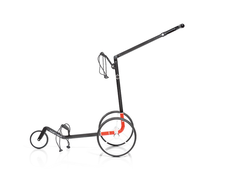 JuCad Carbon Travel 3.0, Design EINTRACHT FRANKFURT, weiße Felgen, mit Drehschalter