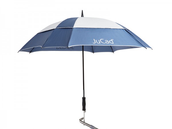 JuCad Teleskopschirm Windproof mit Stift blau-silber