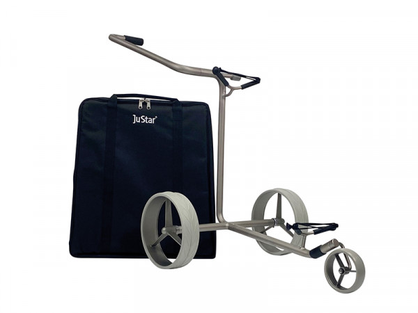 JuStar Silver manual 3-wheeled including carry bag