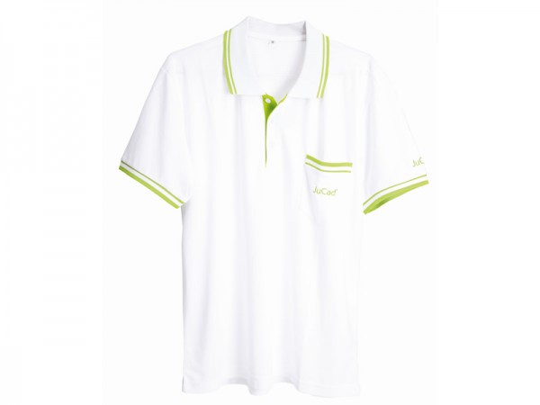 Polo JuCad pour homme, blanc-vert