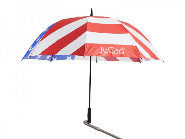 Parapluie de golf JuCad, blanc-bleu-rouge, design USA