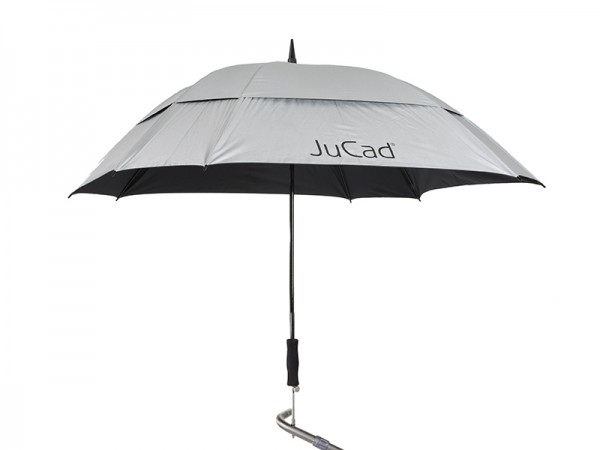 JuCad Teleskopschirm Windproof mit Stift silber