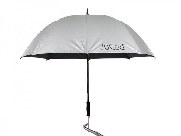 Parapluie télescopique automatique JuCad, argent (avec protection UV)