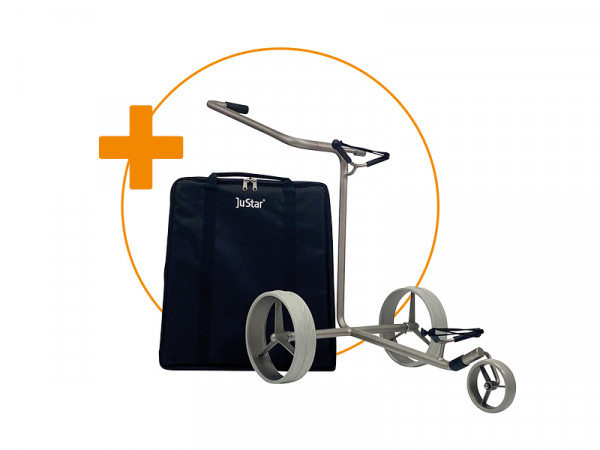 JuStar Silver manual 3-wheeled including carry bag
