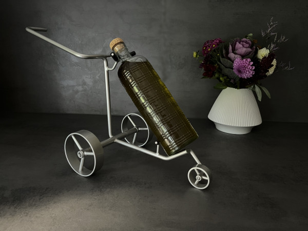 Carro en miniatura JuCad: portabotellas de vino
