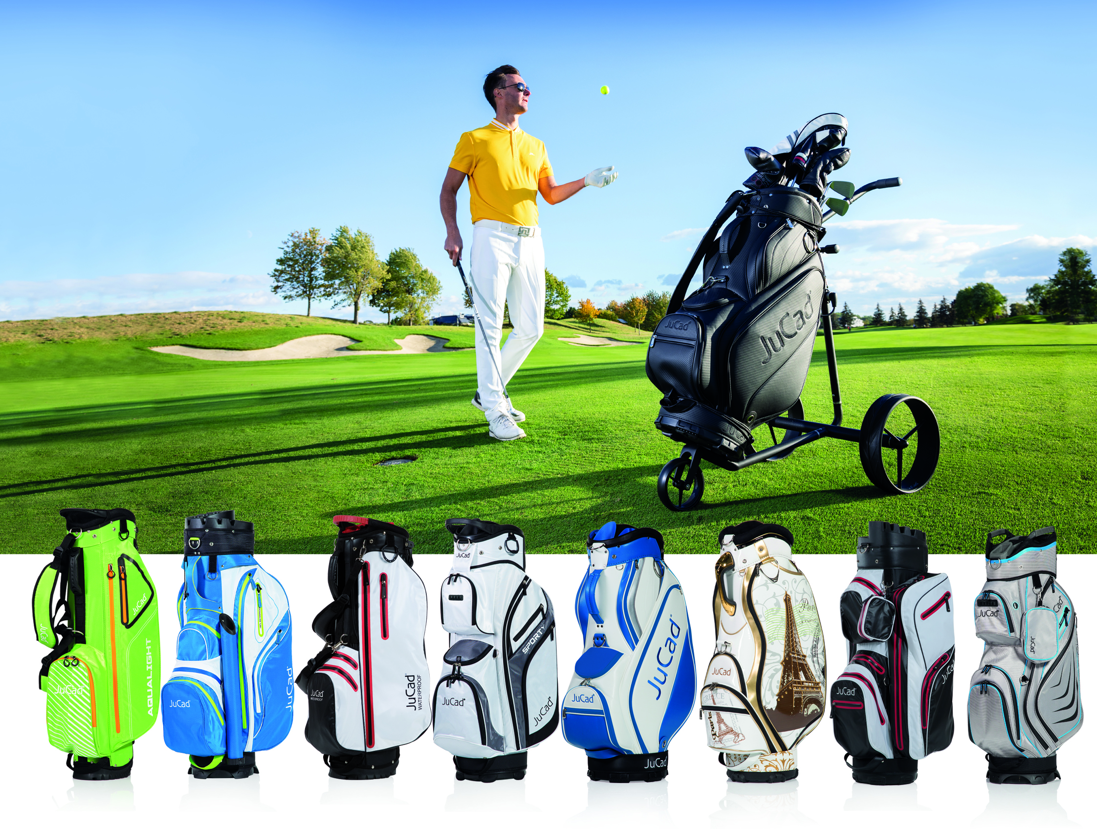 Das praktische JuCad Regencover ist für alle Golfbags geeignet.