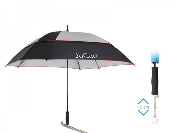 JuCad Teleskopschirm Windproof mit Stift