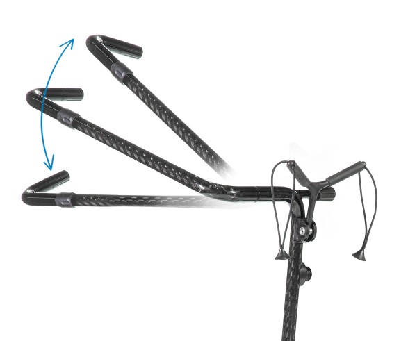 Example image: The right handle position for every height of golfer – the handle bar with crown teeth arrestment is adjustable to suit every individual.