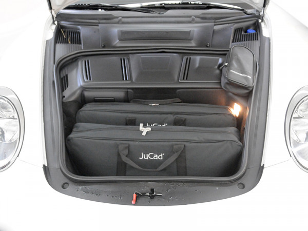 Example: 2 JuCad Travel models in the JuCad carry bags in the sports car boot