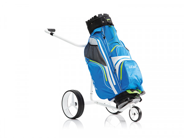 JuCad Carbon Travel Bianco SV 2.0 with example bag JuCad Manager Aquata blue-white-green (Not included in scope of delivery.)
