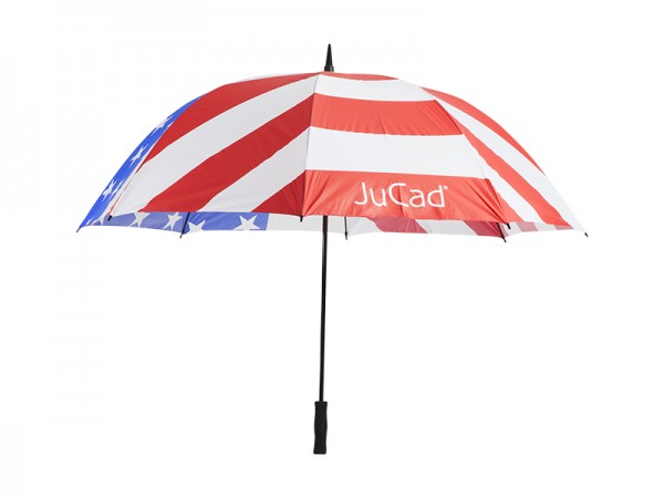 Parapluie de golf JuCad, blanc-bleu-rouge, design USA