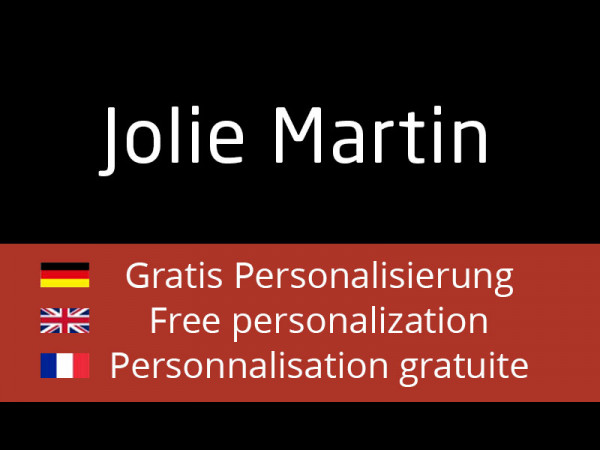 Personnalisation avec nom ou initiales 