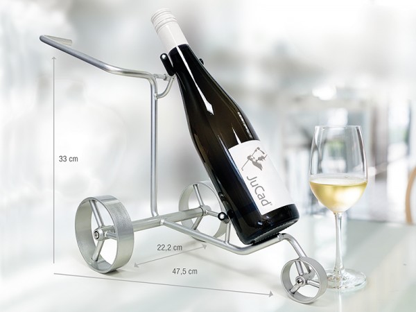 JuCad miniature trolley – wine bottle holder