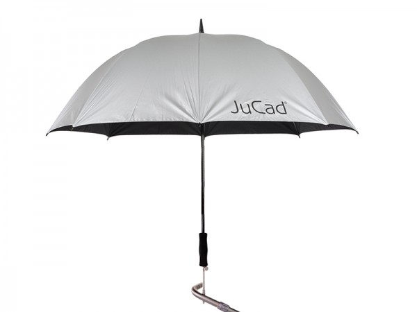 JuCad telescopic golf umbrella silver with UV protection 99%, UPF 50+