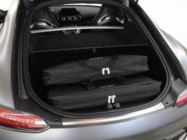 Example: 2 JuCad Travel models in the JuCad carry bags in the sports car boot