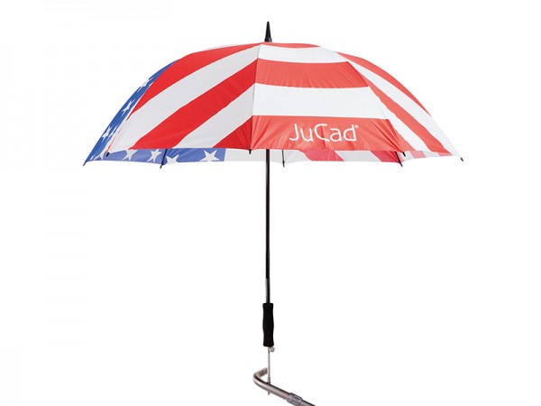 Parapluie de golf JuCad télescopique, blanc-bleu-rouge, design USA