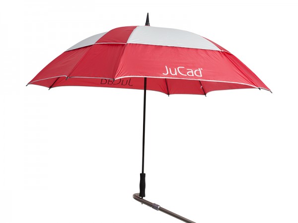 Parapluie JuCad Windproof, rouge-argent